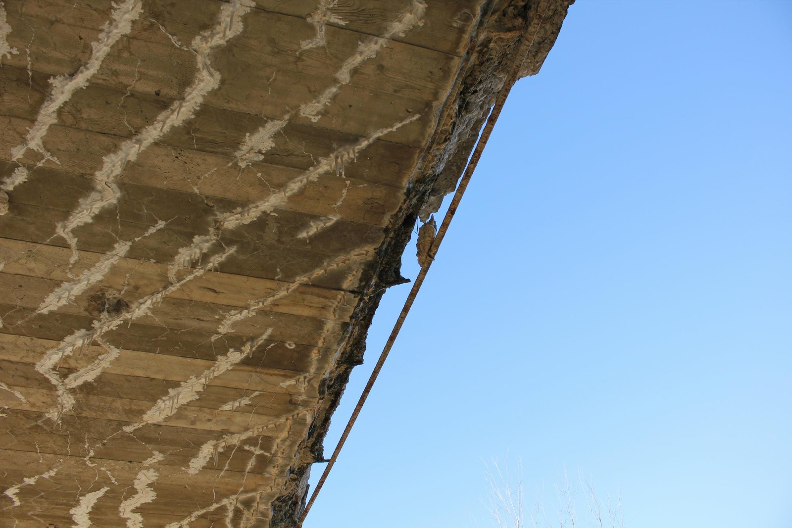 Spalling and exposed rebar